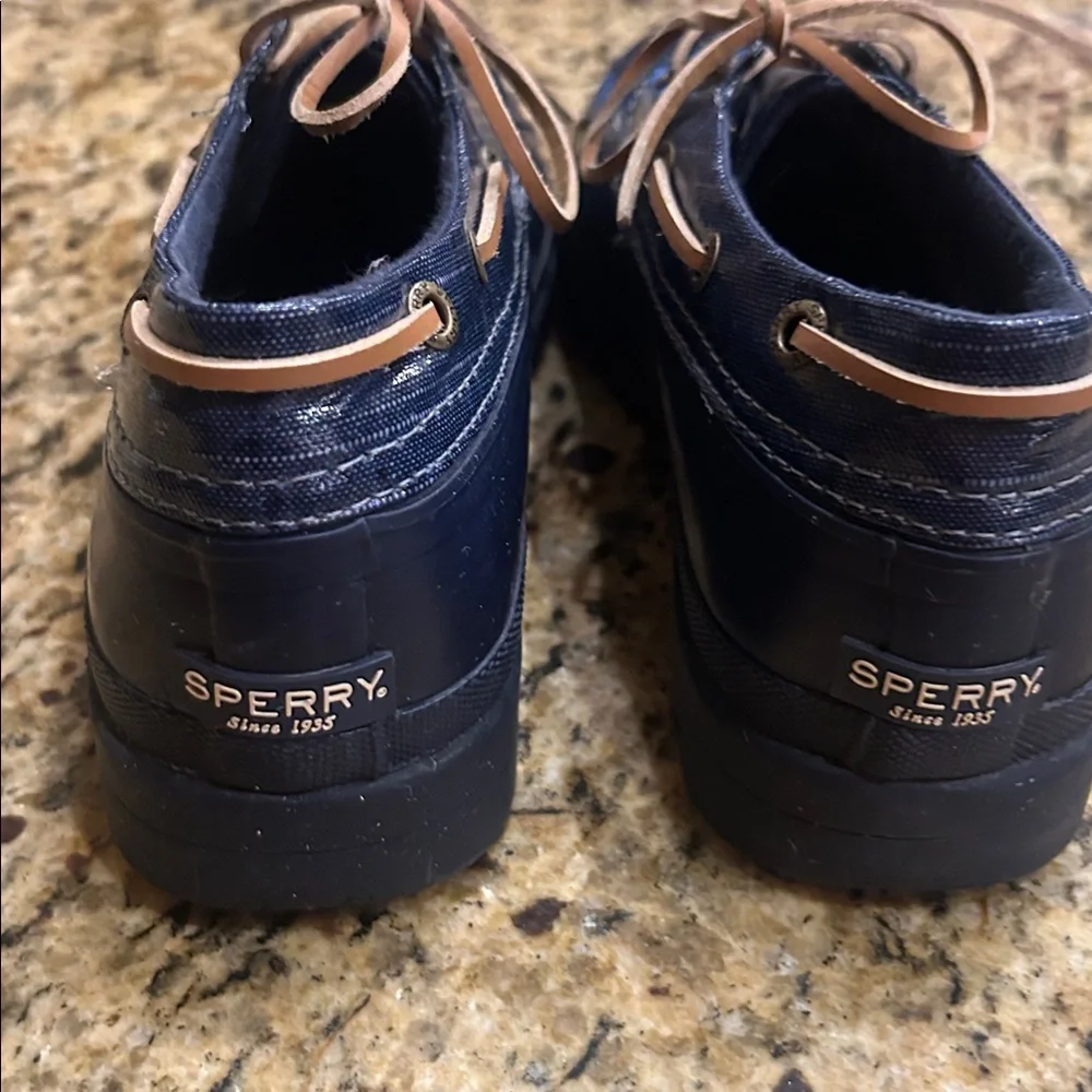 Sperry blue rainboot/deck rubber shoes, size 10, EUC | see offer in description